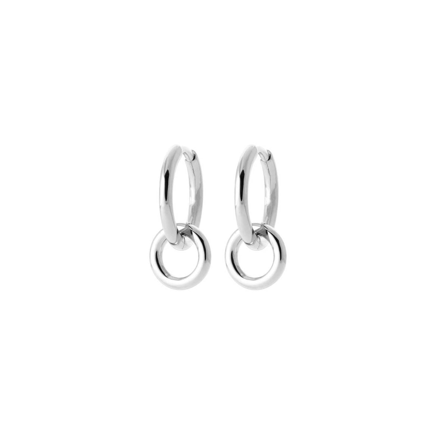 Petites créoles "double loop" Argent