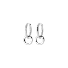 Petites créoles "double loop" Argent
