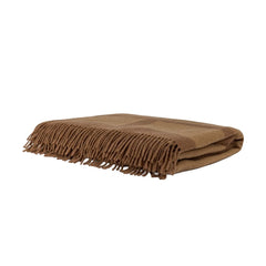 Plaid en laine motifs contrastes "Glove" - Brown