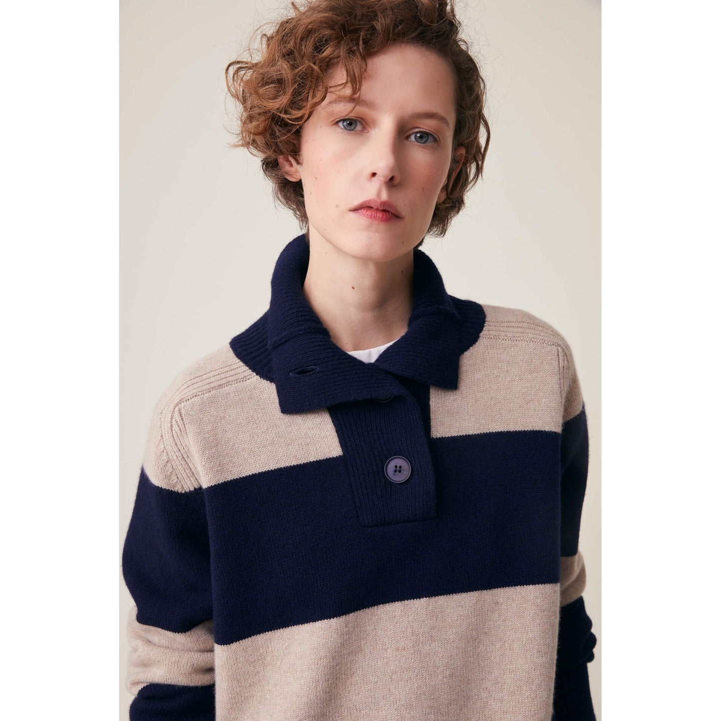 Pull "Gregor" laine Mérinos - stripes Cord