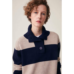 Pull "Gregor" laine Mérinos - stripes Cord