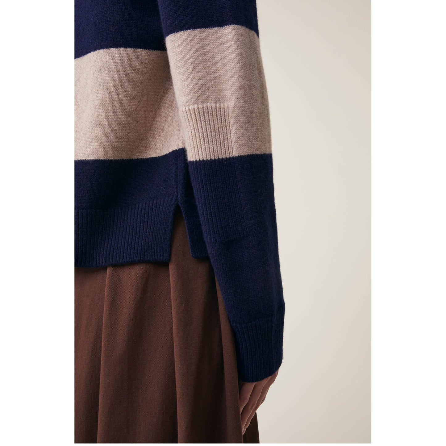 Pull "Gregor" laine Mérinos - stripes Cord