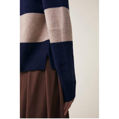 Pull "Gregor" laine Mérinos - stripes Cord