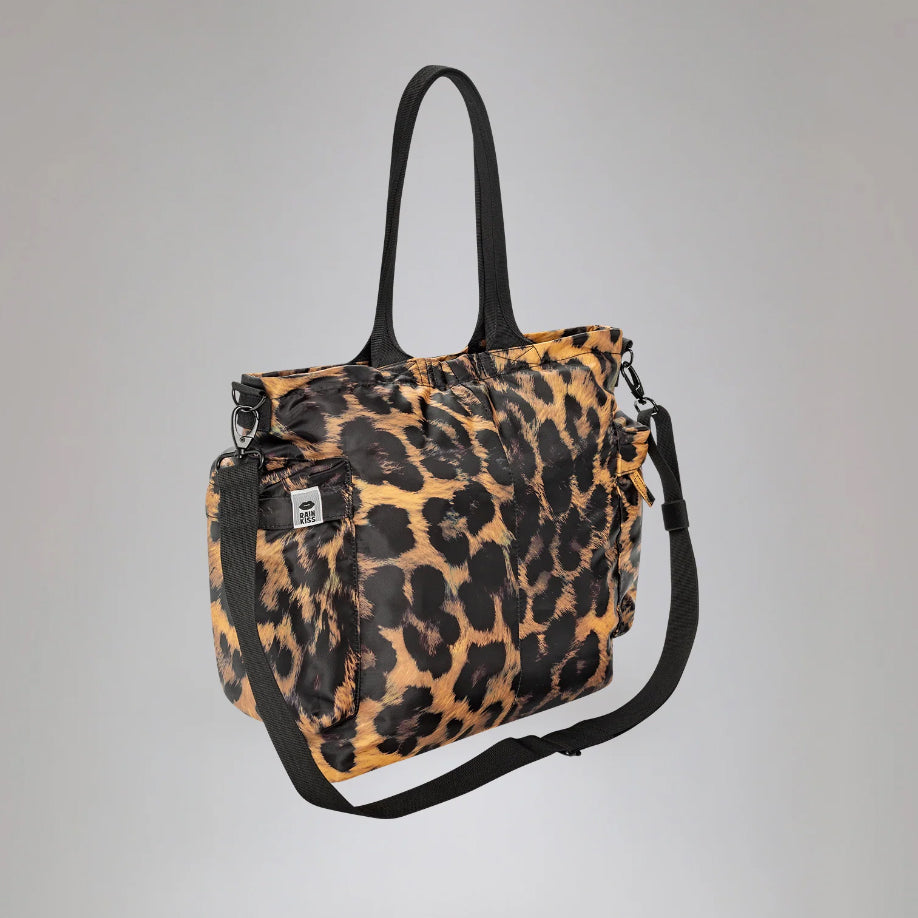 Cabas imperméable "Dark Léopard"