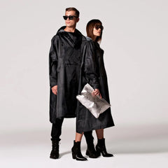 Cape-poncho imperméable "Back to Black Art Camo"