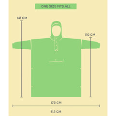 Cape-poncho imperméable "Back to Black Art Camo"