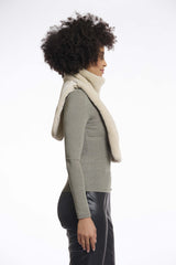 Bib fourrure réversible "Nura" - Sable