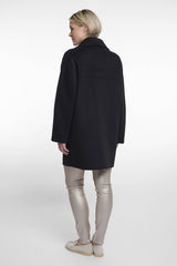 Manteau laine double-face "Igenia" - Noir