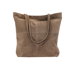 Grand cabas "Taxi" cuir - Taupe