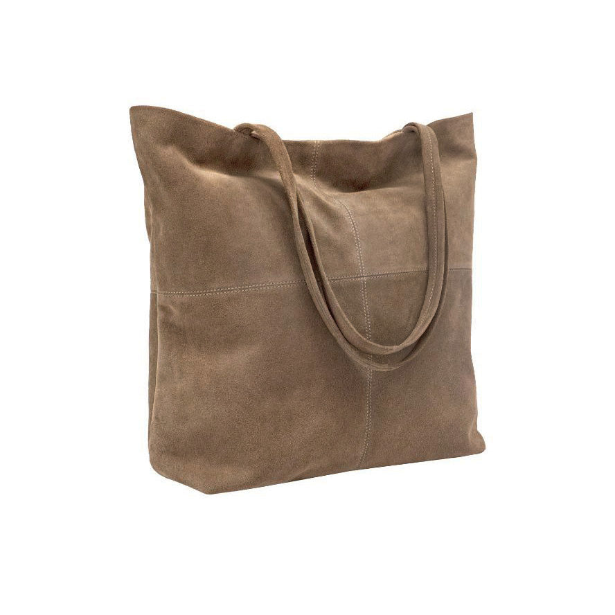 Grand cabas "Taxi" cuir - Taupe