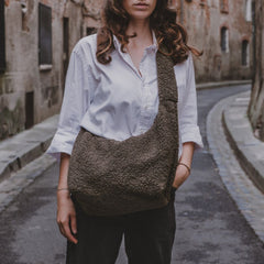 Sac-seau "Vip" fausse fourrure - Cacao