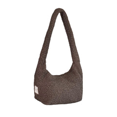 Sac-seau "Vip" fausse fourrure - Cacao