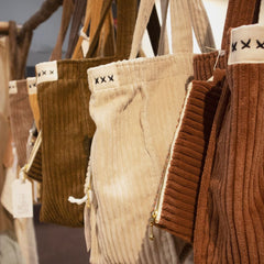 Grand cabas "Volt" velours - Cinnamon