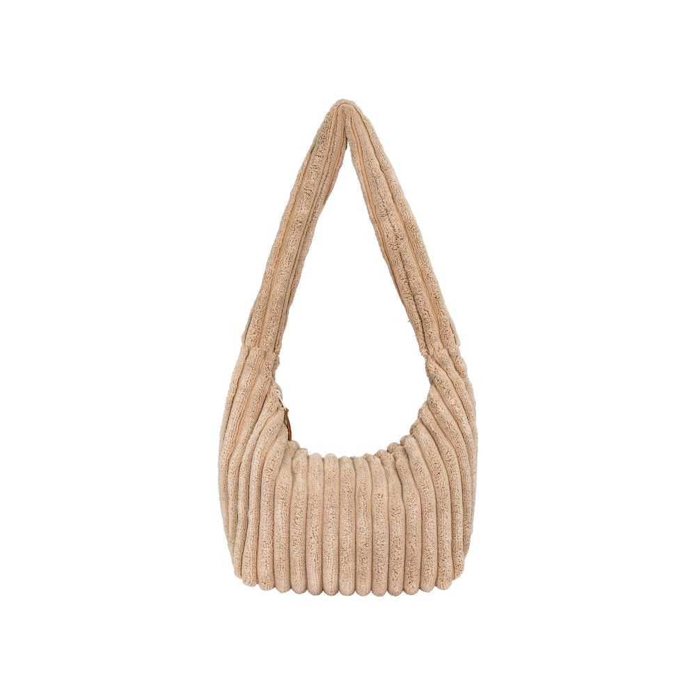 Cabas-banane "Vintage" velours - Beige