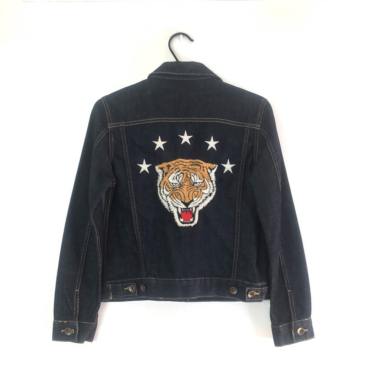 Blouson jean brodé "Tiger" NW (1)