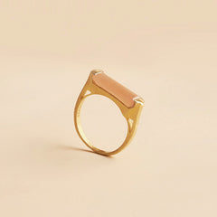 Bague "Geam" - Pierre de Lune peach