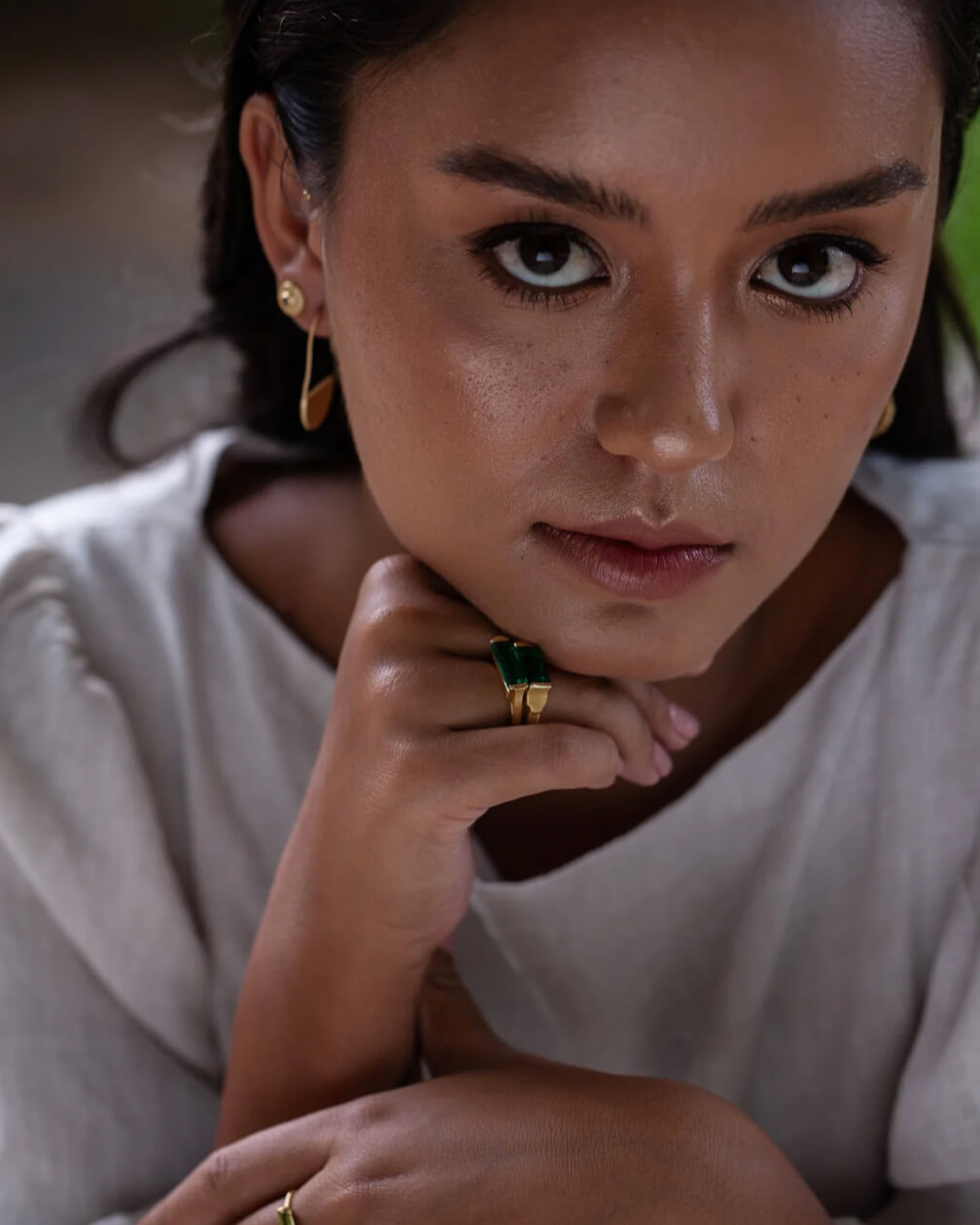 Bague "Geam" - Agate mousse