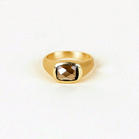 Bague "Lustrae" - Topaze fumée