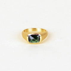 Bague "Lustrae" - Tourmaline verte