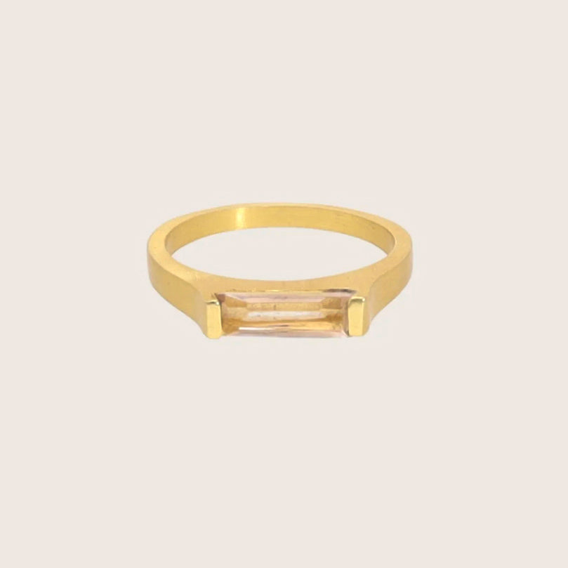 Bague "Tiny" - Crystal Golden rutile