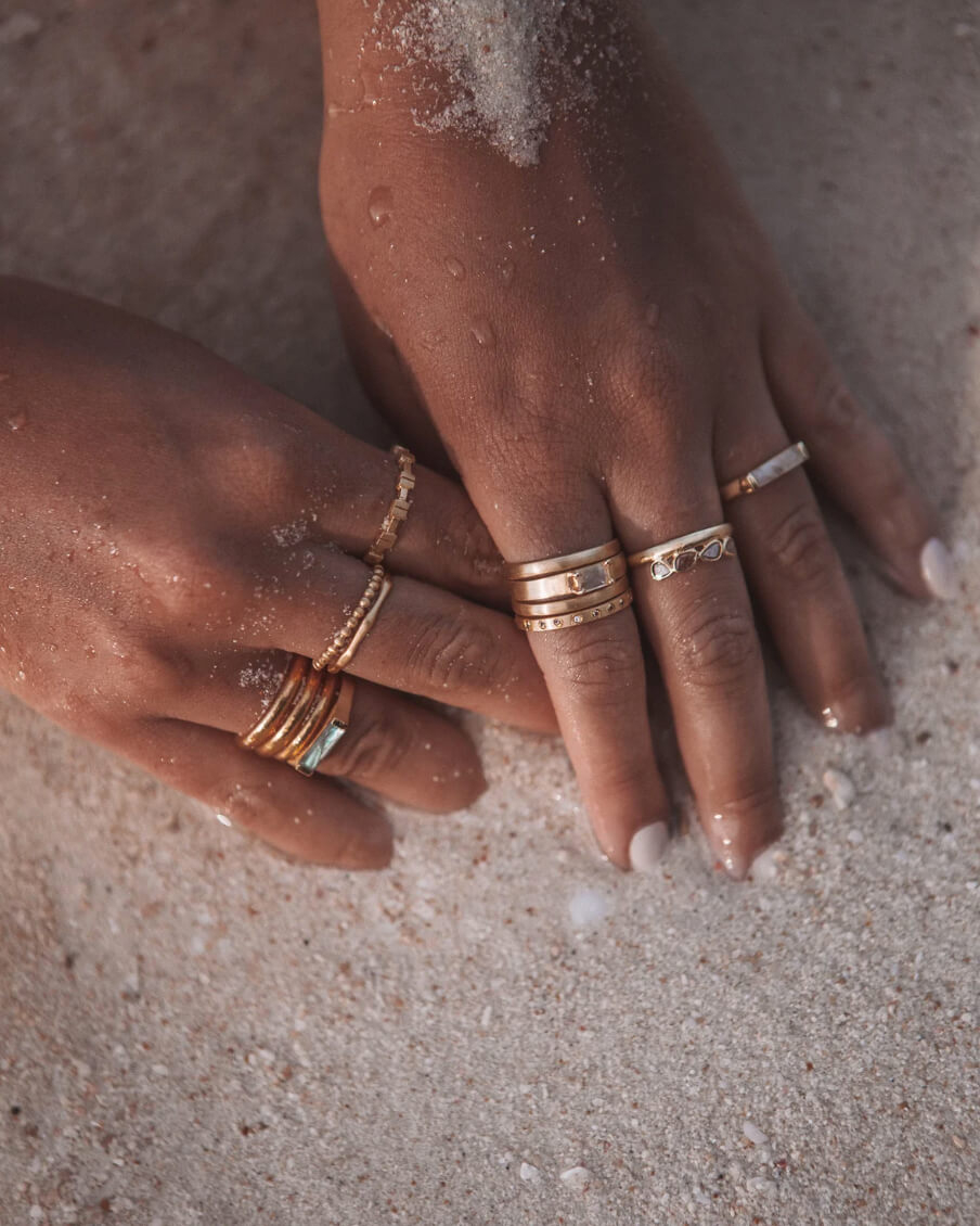 Bague "Tiny" - Crystal Golden rutile