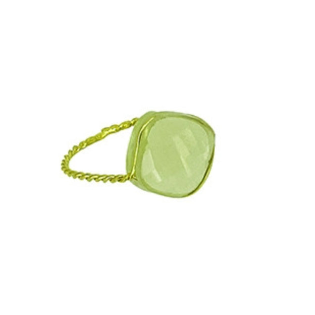Bague "Marion" - Prasiolite