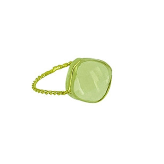 Bague "Marion" - Prasiolite