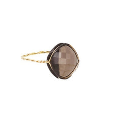 Bague "Marion" - Quartz fumé
