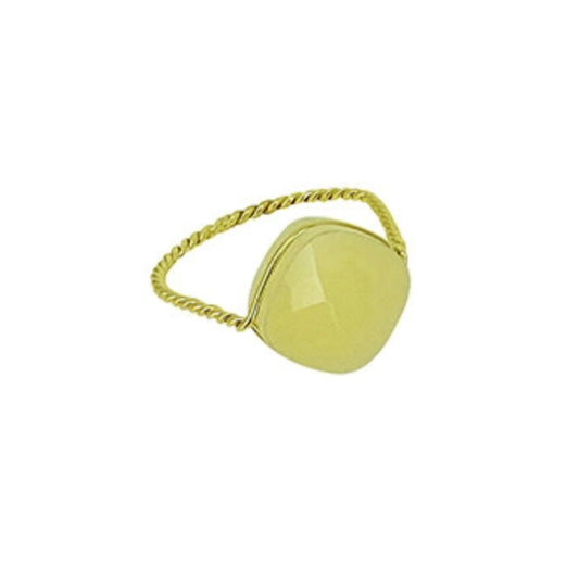 Bague "Marion" - Quartz jaune