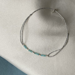 Bracelet-cordon "Colorado" - Amazonites