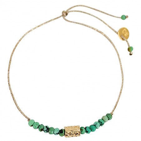 Bracelet-cordon "Jahia" - Turquoises Africaines