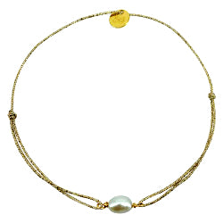 Bracelet-cordon "Lagon" - Perle d'eau douce