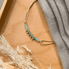 Bracelet-cordon "Madeleine" - Amazonites