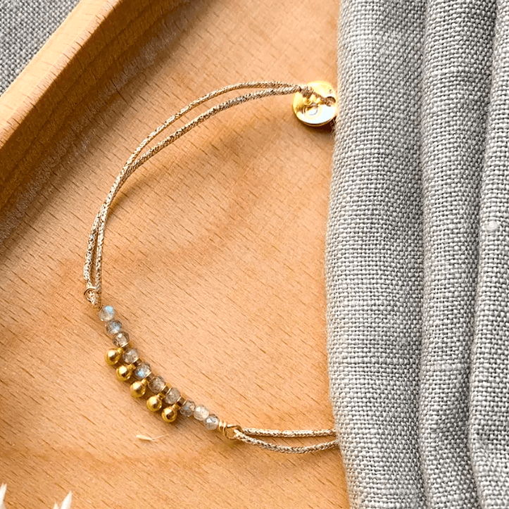 Bracelet-cordon "Madeleine" - Labradorites