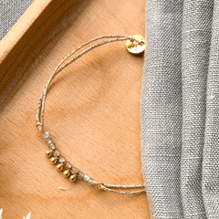 Bracelet-cordon "Madeleine" - Labradorites