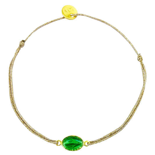 Bracelet-cordon "Madonne" - Vert