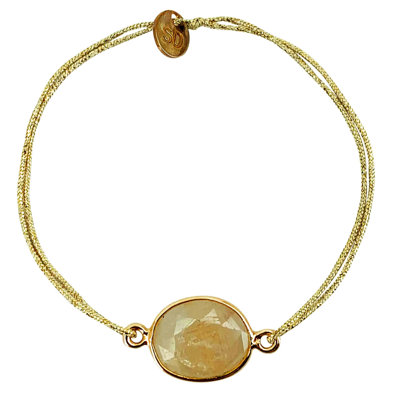 Bracelet-cordon "Arya" - Saphir jaune