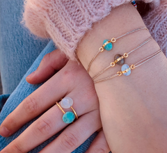 Bracelet-cordon "Martia" - Amazonite