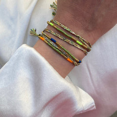 Bracelet-cordon "Sukh" - Bleu