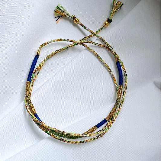 Bracelet-cordon "Sukh" - Bleu