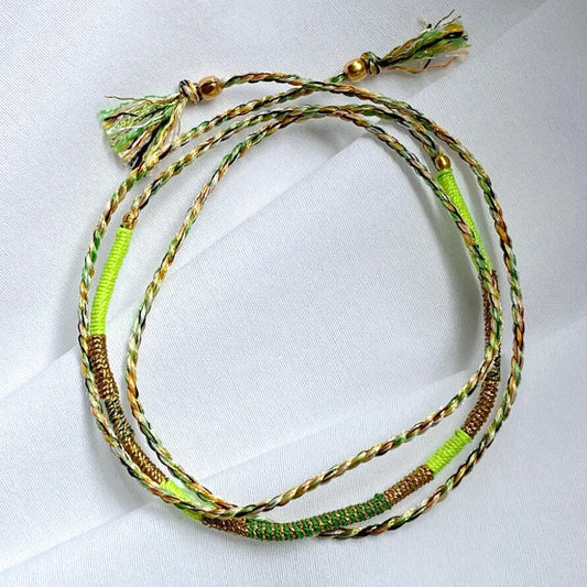 Bracelet-cordon "Sukh" - Jaune