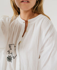 Blouse brodée "Candide Amor"