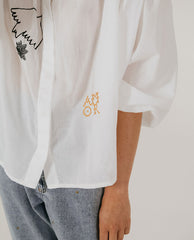 Blouse brodée "Candide Amor"