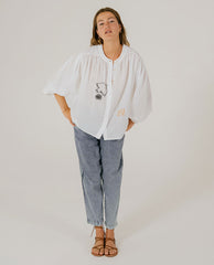 Blouse brodée "Candide Amor"
