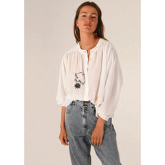 Blouse brodée "Candide Amor"