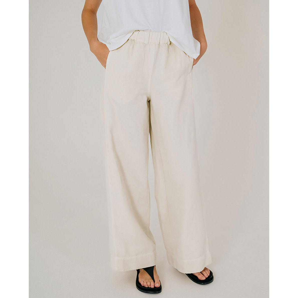Pantalon wide "Carlo Radio" - Meringue
