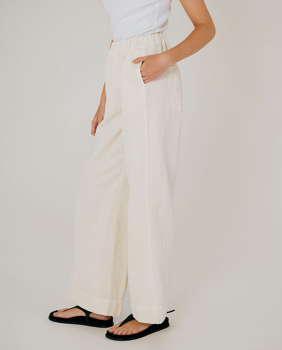 Pantalon wide "Carlo Radio" - Meringue