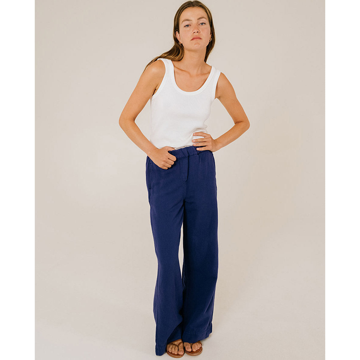 Pantalon loose "Carlo" - Myosotis
