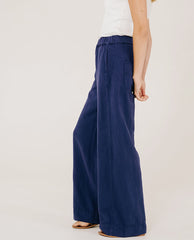 Pantalon wide "Carlo Radio" - Myosotis
