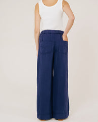 Pantalon wide "Carlo Radio" - Myosotis